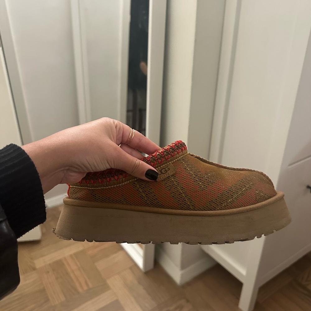 UGG Tan and Orange Slip-On Shoes